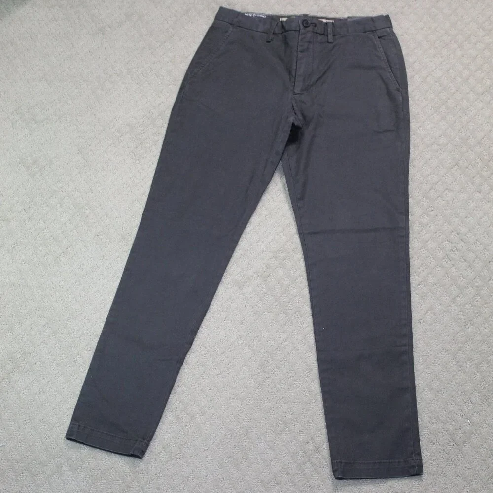 NWT Banana Republic 30x32 Dark Grey Lived-In Chino Slim Fit Pants